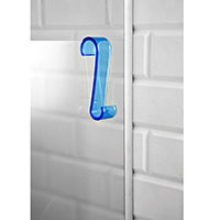Primanova M-B26-23 пластиковый S-образный крючок для ванной, прозрачно-синий