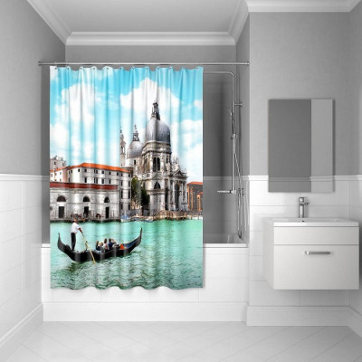 Штора для ванной комнаты IDDIS Venice moments 180*200 см полиэстер (540P18Ri11), стиль традиционный