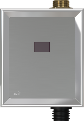 Устройство автоматического смыва для унитаза, хром, 6 B (подключение к аккумулятору) AlcaPlast ASP3-B