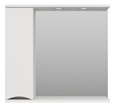Зеркальный шкаф Misty Атлантик 80 левый белый 800x745 ПАтл4080010Л