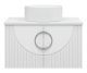 Тумба Misty Ярина 80 подвесная белая (П-Яри-09080-011Я) с раковиной и столешницей  (УТ000022146)