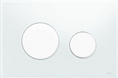 TECE TECEloop. Панель смыва с двумя клавишами стеклянная. Стекло белое, клавиши белые. 9240650