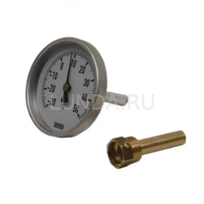 Термометр биметаллический, тип А50.10 (80 мм, алюминий), Wika 1/2 (36523026)
