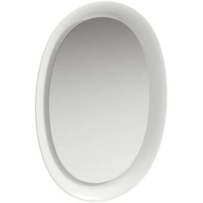 Зеркало в ванную Laufen New Classic 50 4.0607.0.085.000.1 с подсветкой белое округлое