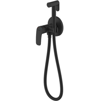 Гигиенический душ со смесителем Milardo Rora RORBLR0M08 черный матовый