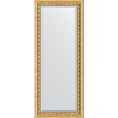 Зеркало настенное Evoform Exclusive 155х65 BY 1284 с фацетом в багетной раме Сусальное золото 80 мм
