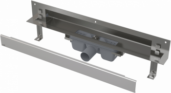 Дренажная система для монтажа в стену, накладная панель нержавеющая сталь-глянец AlcaPlast APZ5-EDEN-1050