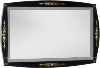 Зеркало в ванную Aquanet Виктория 120 черный/золото подвесное (00183927)