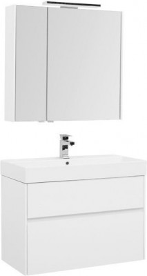 Мебель для ванной Aquanet Бруклин 85 белый напольная/подвесная (00207801)