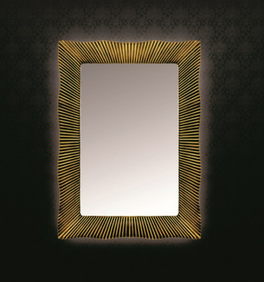 Boheme Soho 520 зеркало прямоугольное с подсветкой, антик патина
