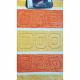 GFmark одинарный полосатый коврик для ванной 60х100 см, полиэстер ЖЕЛТЫЙ (00216)