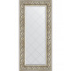 Зеркало настенное Evoform ExclusiveG 130х60 BY 4080 с гравировкой в багетной раме Барокко серебро 106 мм  (BY 4080)