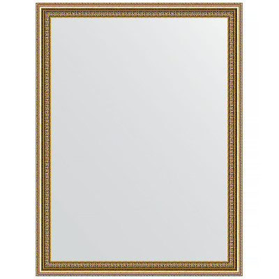 Зеркало настенное Evoform Definite 82х62 BY 1007 в багетной раме Бусы золотые 46 мм