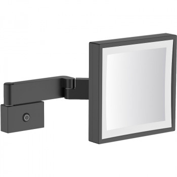 Косметическое настенное зеркало Timo Selene 14076/03 с подсветкой черное матовое