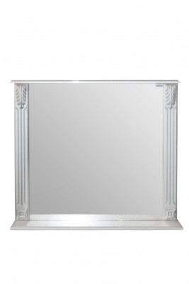 Зеркало прямоугольное MIXLINE Людвиг-80 с полкой патина серебро (533040)