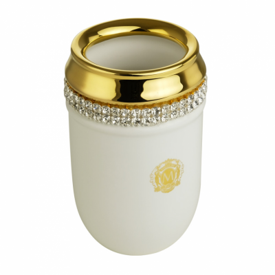 MIGLIORE Dubai 26592 стакан настольный, золото/белый/кристаллы
