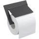Настенный держатель туалетной бумаги Timo Petruma 15242/03 с крышкой черный матовый  (15242/03)