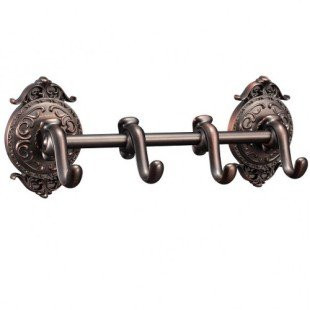 Hayta Gabriel Antic Brass 13902-4/VBR планка с четырьмя крючками, античная бронза