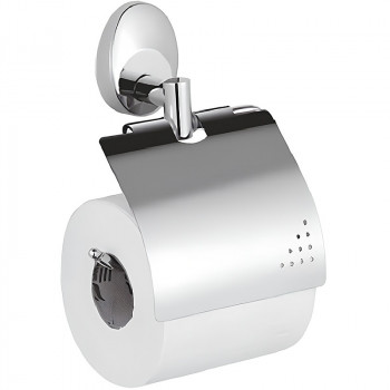 Держатель туалетной бумаги Haiba HB1603 с крышкой (металл) хром