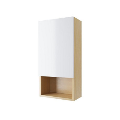 Шкаф подвесной с дверцей EXCELLENT Tuto 40 см белый/дуб правый (MLEX.0107.400.BLWH)