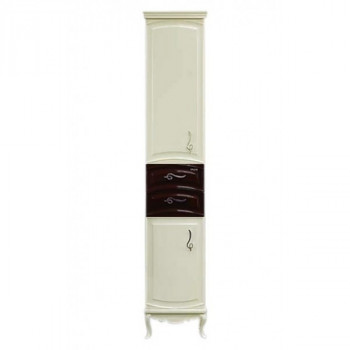Шкаф пенал для ванной Misty Флоренция 35 L бежевый, коричневый 35х200 (Л-Фло05035-461Л)