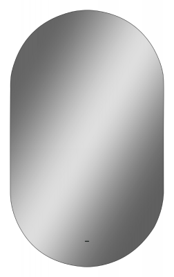 Зеркало подвесное в ванную Misty Титавин подогрев подсветка сенсорное 600x1000 овальное белый (ТИТ-02-60/100-14)