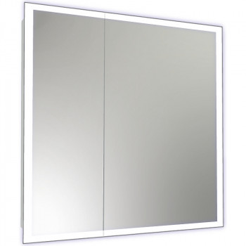 Зеркальный шкаф в ванную Reflection Cube 800х800 RF2213CB с подсветкой белый матовый