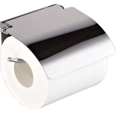 Держатель туалетной бумаги Haiba HB504 с крышкой (металл) хром