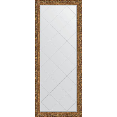 Зеркало напольное Evoform ExclusiveG Floor 200х80 BY 6312 с гравировкой в багетной раме Виньетка бронзовая 85 мм