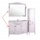 ASB-Woodline Салерно 105 комплект мебели, белый (патина серебро), массив ясеня  (969701)