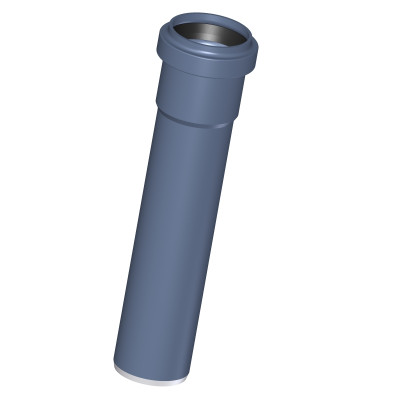 Труба канализационная DN 40, длина 150 мм, 3-х слойная, шумопоглощающая, с раструбом PKEM, синий POLOPLAST POLO-KAL NG (P2010)