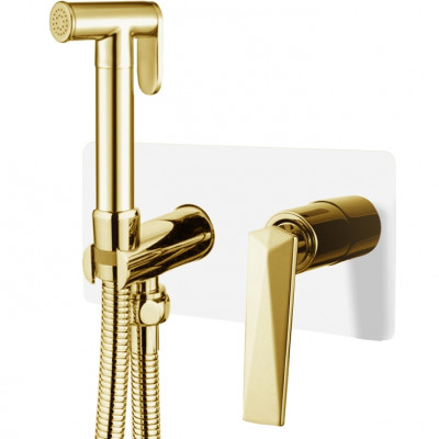 Гигиенический душ Boheme VENTURO 387-W со смесителем, белый/золото