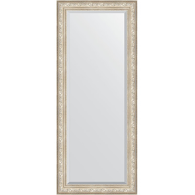 Зеркало напольное Evoform Exclusive Floor 205х85 BY 6136 с фацетом в багетной раме Виньетка серебро 109 мм