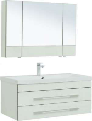 Комплект мебели для ванной Aquanet Верона 100 белый раковина Нота 284116 (00287649)