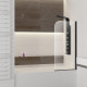 Шторка на ванну RGW SC-09B Screens 800 мм стекло прозрачное профиль черный (06110908-14)  (06110908-14)