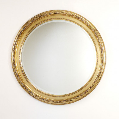 CAPRIGO PL301-O зеркало настенное в раме, круглое, золото