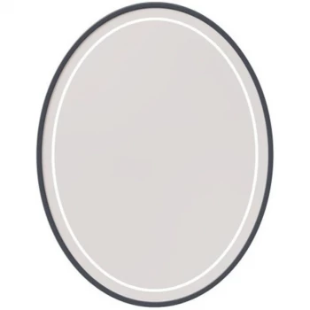 Зеркало для ванной 70х90 см графит матовый Caprigo Контур М-379S-L810 овальное