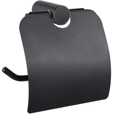 Держатель туалетной бумаги Haiba HB8403-7 с крышкой (нерж сталь) черный