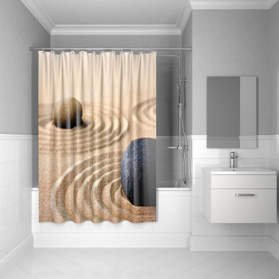 Штора для ванной комнаты IDDIS Sandy 180*200 см полиэстер (640P18Ri11), стиль традиционный