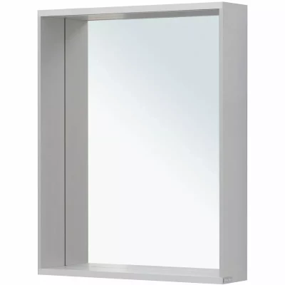 Зеркало подвесное для ванной Allen Brau Reality 60х75 с подсветкой и сенсорным выключателем, серебро браш (1.32016.02)