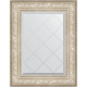 Зеркало настенное Evoform ExclusiveG 78х60 BY 4039 с гравировкой в багетной раме Виньетка серебро 109 мм  (BY 4039)