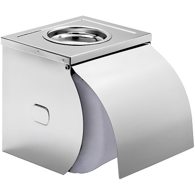 Держатель туалетной бумаги Haiba HB502 с крышкой (нерж сталь) хром
