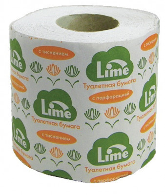 Lime Туалетная бумага в рул. 1 сл 29 м светло-серая в стандартных рулончиках