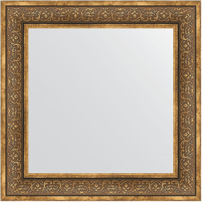 Зеркало настенное Evoform Definite 73х73 BY 3159 в багетной раме Вензель бронзовый 101 мм
