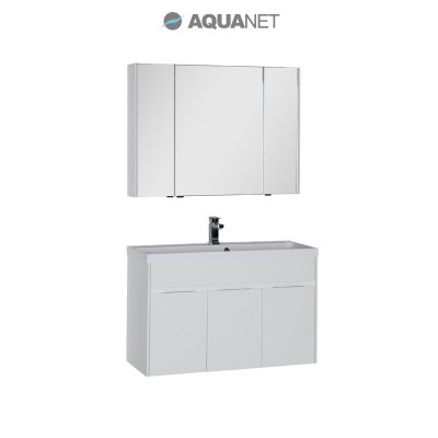Aquanet Латина 100 00179841 комплект мебели с зеркалом, белый