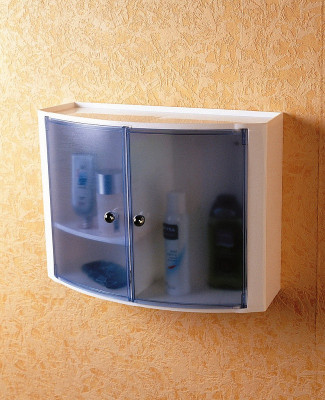 Шкафчик для ванной Primanova (прозрачно-голубой) 43х17х32 см пластик M-08423