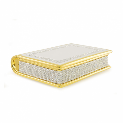 MIGLIORE Dubai 27498 шкатулка-книга для украшений, золото/белый/кристаллы