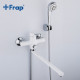 Смеситель Frap для ванны однорычажный поворотный белый/хром (F2244-8)  (F2244-8)