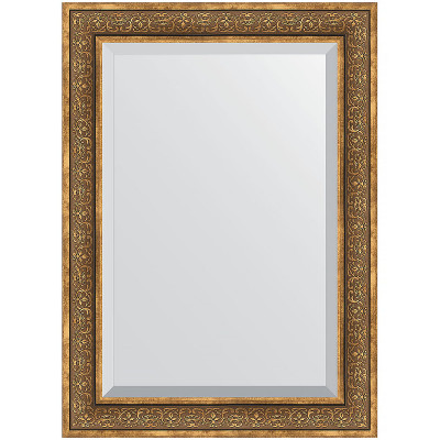 Зеркало настенное Evoform Exclusive 109х79 BY 3474 с фацетом в багетной раме Вензель бронзовый 101 мм