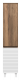 Шкаф-пенал напольный Misty Brevita Dakota правый 350x340x1650 белый, темное дерево (DAK-050350-19/01П)  (DAK-050350-19/01П)